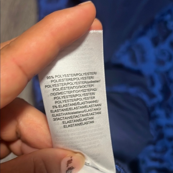 Lauren Ralph Lauren Blue Sheath Midi Dress Bateau Neckline - Picture 9 of 9